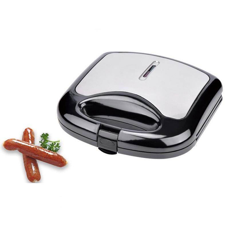 220V Stroj na kukuřičné párky, Oboustranně vyhřívaný 750W Hot Dog stroj, Mini vaflovač, Snídaňový stroj 750W
