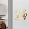 Men Women Bathroom Sign 2D Acrylic Restroom Door Sign Business Restaurant Office Hotel Washroom Wall Gender Identification Signage