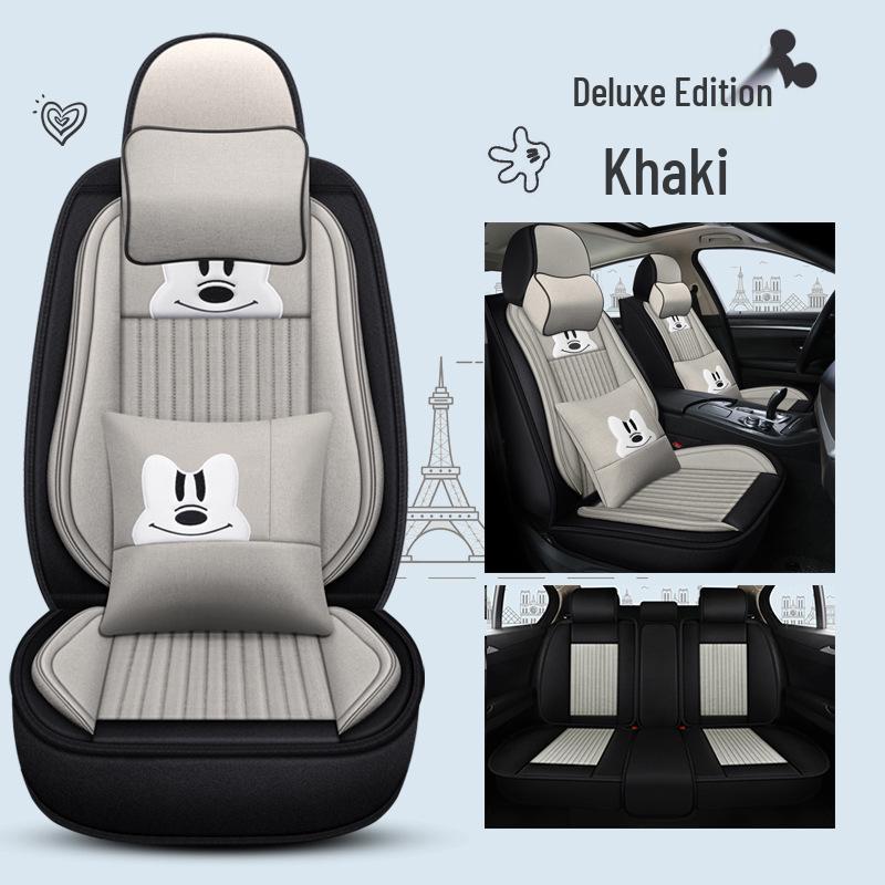 Infiniti QX60/QX30/QX70 Linen Cartoon Car Seat Covers – All-Season, Full Surround Design
