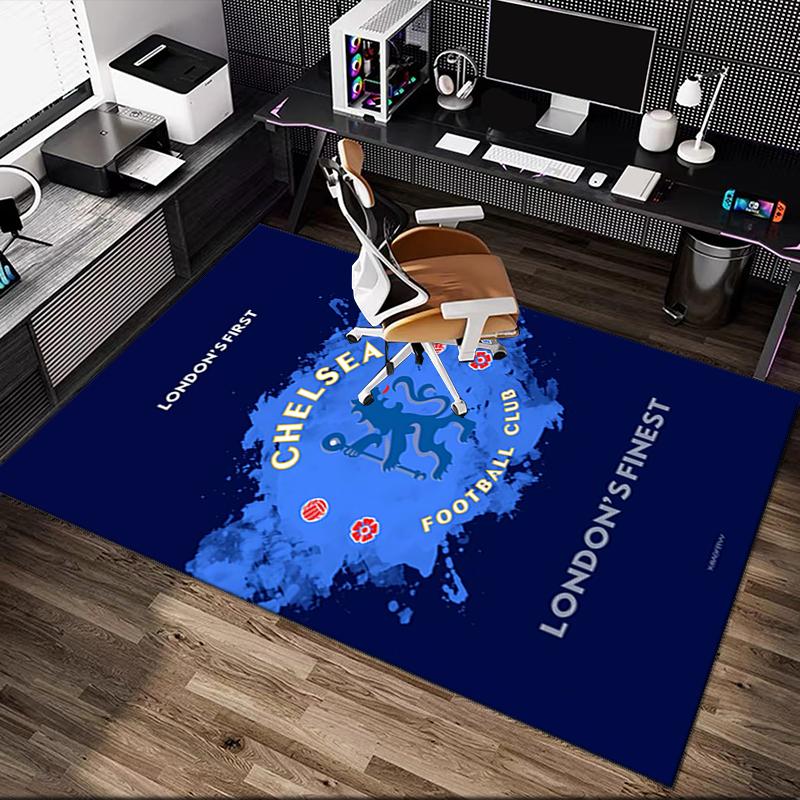 1 Stück Chelsea FC Teppich, Bequemer bedruckter Teppich für den Wohnbereich, Gemütlicher Teppich für Bürostühle