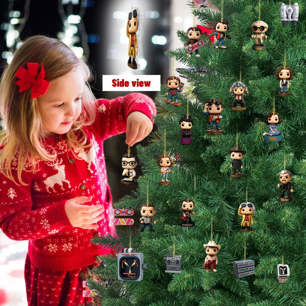 2D Flat Acrylic Ornaments, Christmas Tree Ornaments, Suitable For Christmas Decoration