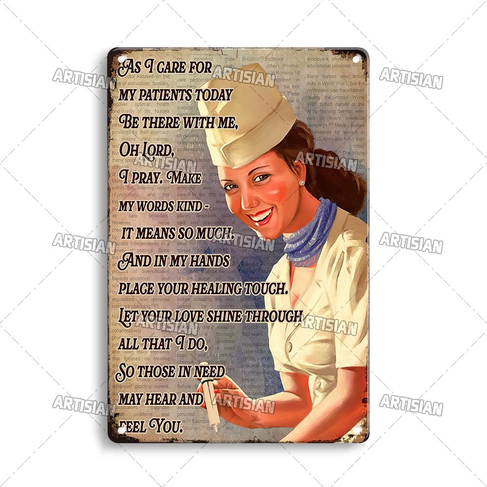 Künstlerisches Medizinisches Metallschild Krankenschwester Tierarzt Blechschild Klinik Krankenhaus Hebamme Dekoratives Poster Wanddekor Garage Bar Kneipe