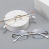 Lady Ultra Light Metal Reading Eyewear Women's Fashion Presbyopic Eyeglasses Diamond Cut Edge Blue Light Reading Glasses Gafas