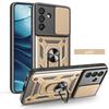 For Samsung Galaxy A06 A16 A26 A36 A56 Case Slide Lens Armor Phone Case For Samsung A 06 16 26 36 56 Car Holder Ring Back Cover