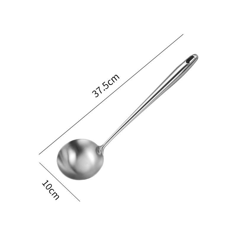 Stainless Steel Kitchen Utensil Soup Ladle Solid & Slotted Turner Wok Spatula Kitchen Colander Strainer with Ergonomic Handle