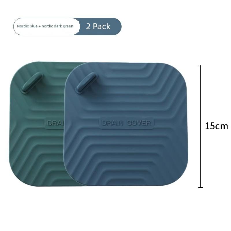 Floor Drain Deodorizer Silicone Mat Sewer Anti-Odor Device Sealing Cover Bathroom Toilet Floor Drain Sticker Sealing Cover