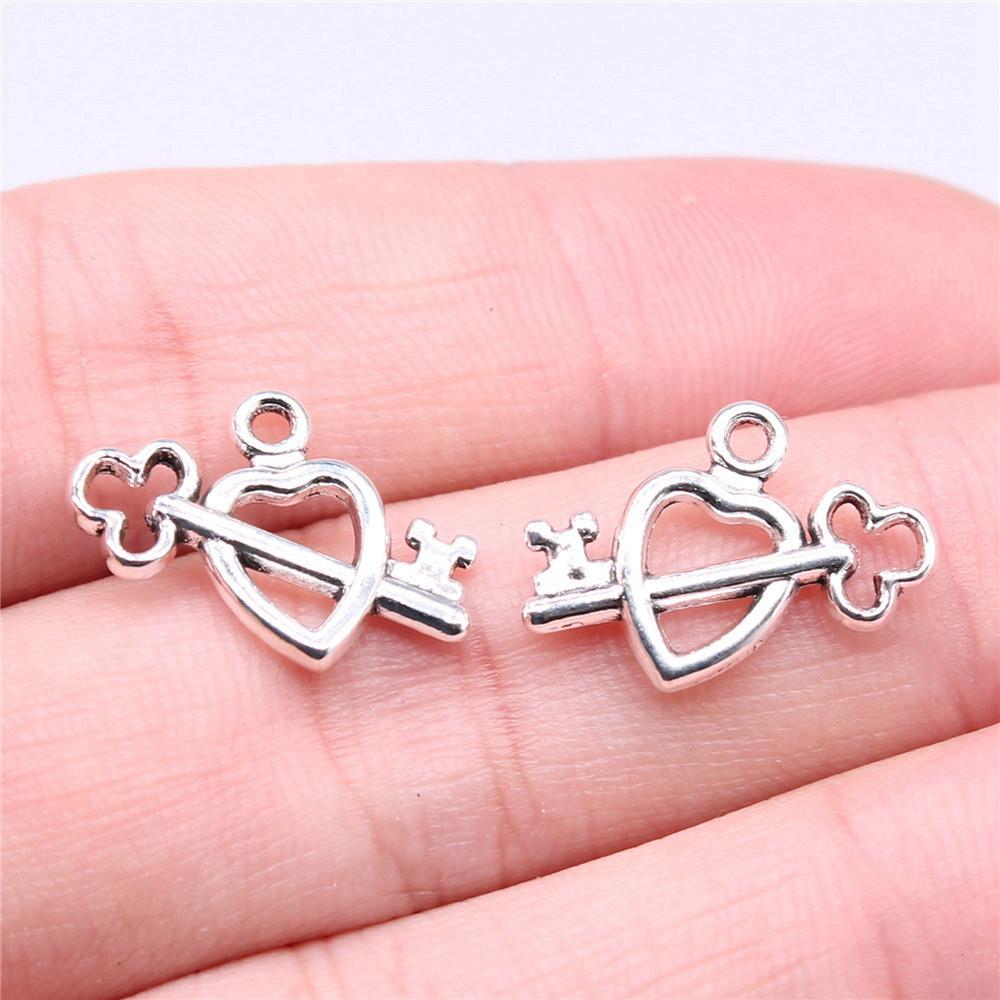 Key And Lock Charms Pendant Child Jewellery Massive Funny Art Supplies