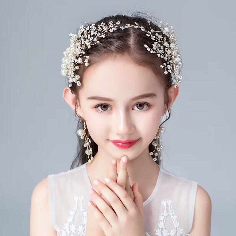 New Pearl Mori Tiara Accessories Super Fairy Hairpin Set Simple Atmospheric Pearl Pin Hair Accessories