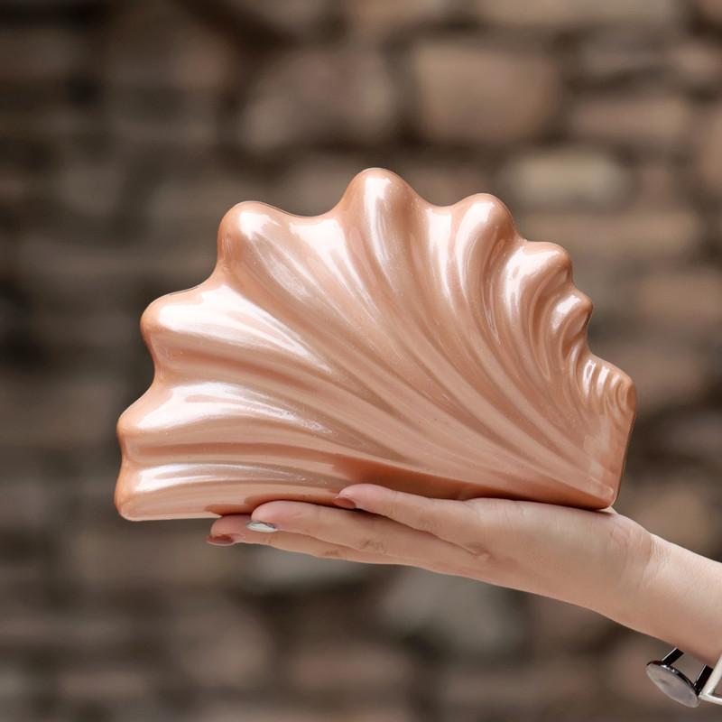 

New Fashion Versatile Niche Design Shell Shape Acrylic Evening Clutch Bag 2025 Luxury Women Wings Pattern Handbag Shoulder Bag