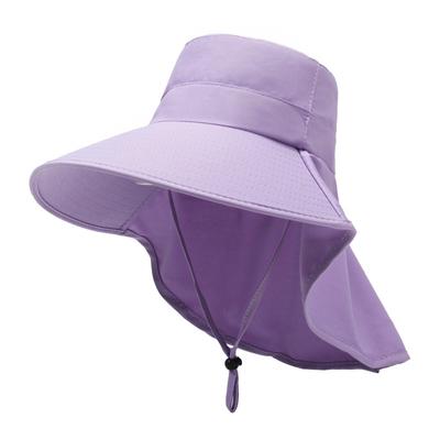 Summer Hats For Women Outdoor Uv Anti Neck Protection Sun Visors For Lady Fishing Hiking Wide Brim Shawl Sunscreen Ponytail Cap