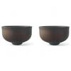 Wooden Bowls with Wooden Natural (2pcs Set) Tray, Finish, Dinnerware, Wooden, NO.186348