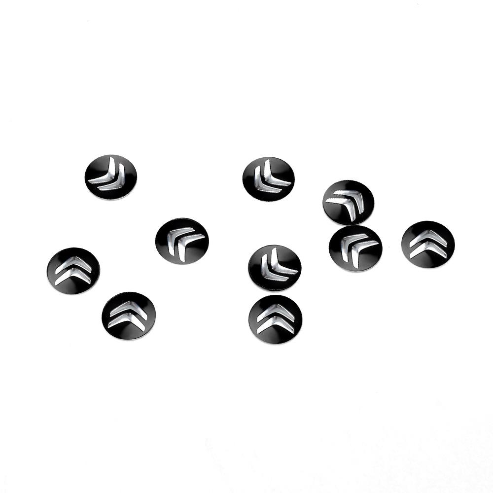 

10Pcs 14mm Aluminium 3D Car Key Logo Replacement Stickers For Citroen C3 C4 DS3 C1 Picasso VTS C-ELYSEE C5 C6 C8 DS Accessories 14mm
