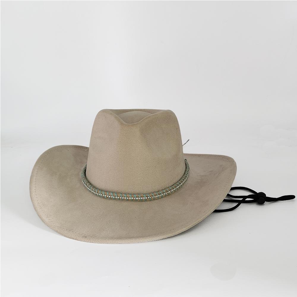 Suede Western Cowboy Hat Western Cowboy Men and Women Retro Party Stage Party Cowboy Hat Outdoor Knight Hat Sombrero Hombre