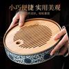 Handmade Blue and White Ceramic Bamboo Tea Tray for Home Use Ceramic Tea Sets, Traditional Chinese Tea Table