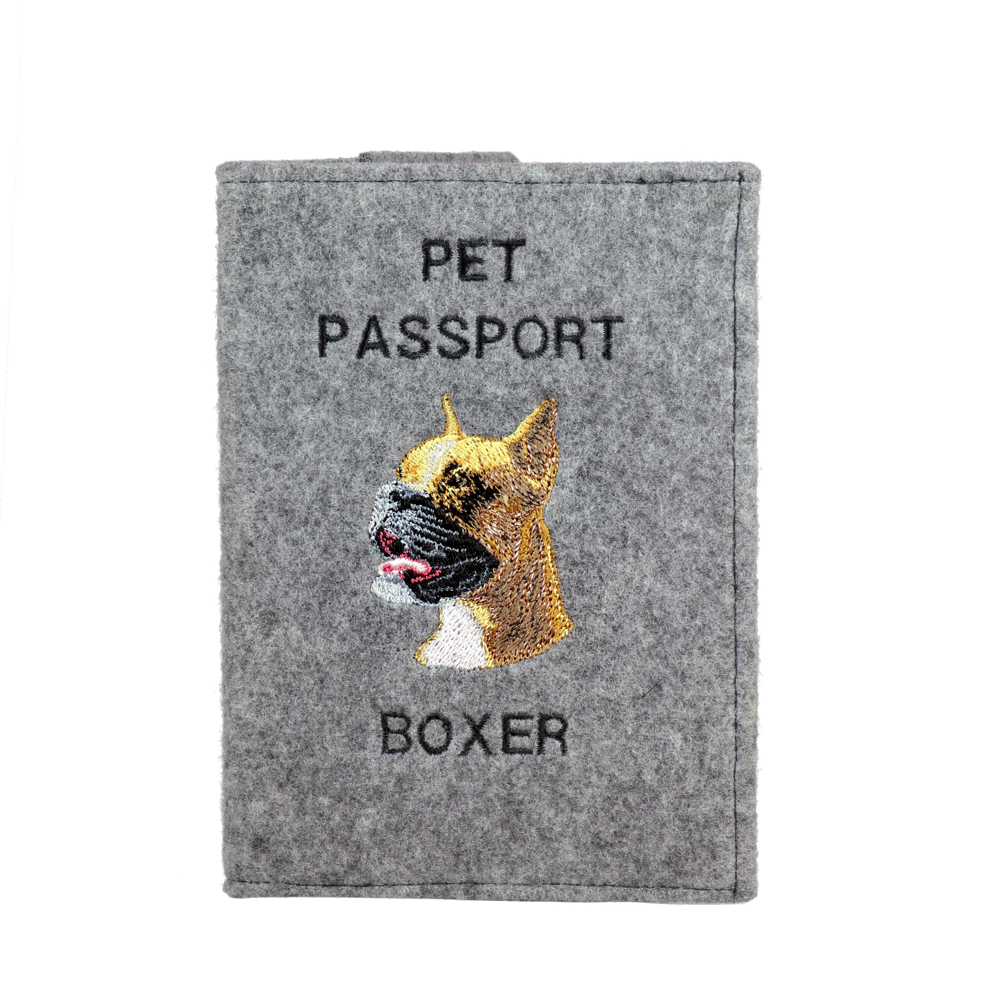

Boxer, German Boxer I - Dog passport case, document case, gift for the traveller from the Art-Dog brand