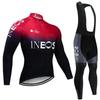 Grenzüberschreitendes INEOS Radsportanzug Frühjahr und Winter Herren und Damen Langarm Radsportanzug Set Schnelltrocknend Atmungsaktiv Zeichnungsdesign