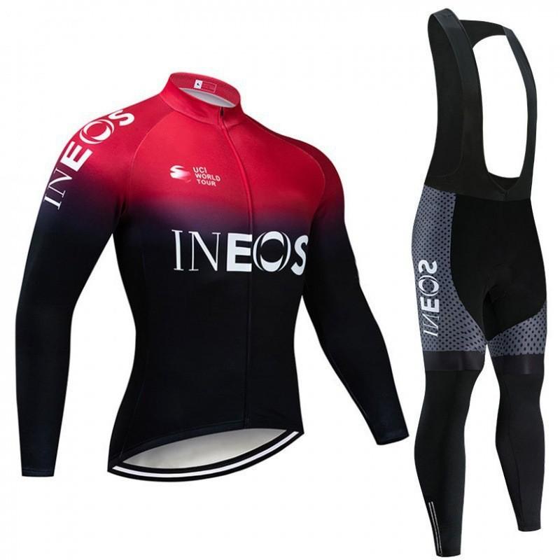 Grenzüberschreitendes INEOS Radsportanzug Frühjahr und Winter Herren und Damen Langarm Radsportanzug Set Schnelltrocknend Atmungsaktiv Zeichnungsdesign