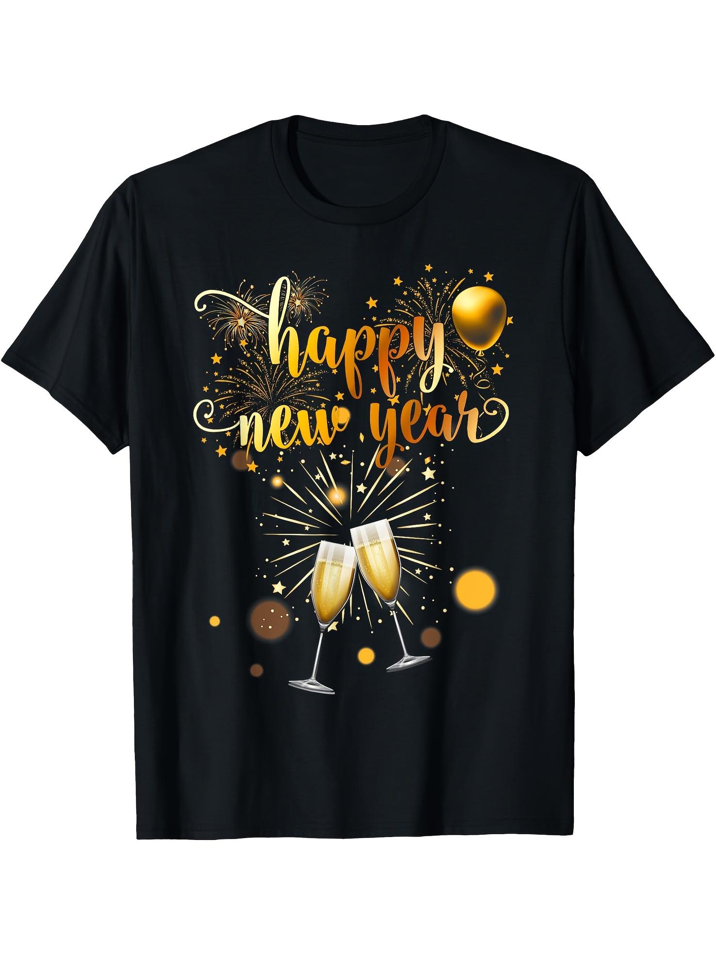 Shirt Y2K Years Eve Party Supplies Black M
