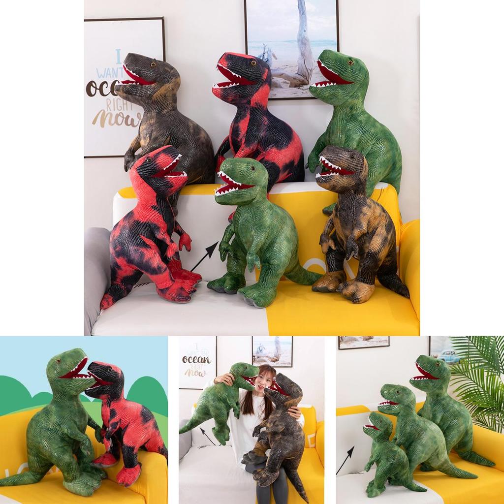 Adorable Dinosaur Plush Toy Soft Cuddly Tyrannosaurus Rex Pillow For Kids Boys Birthday Gift