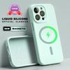 Phone Case For iPhone 16E 16 15 14 Plus 12 13 16 Pro Max Magsafe Liquid Silicone Official Magnetic Charging Protector Soft Cover