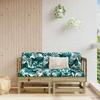 Corner Sofa Set with Cushions 2 pcs Pressure Treated Pine Wood