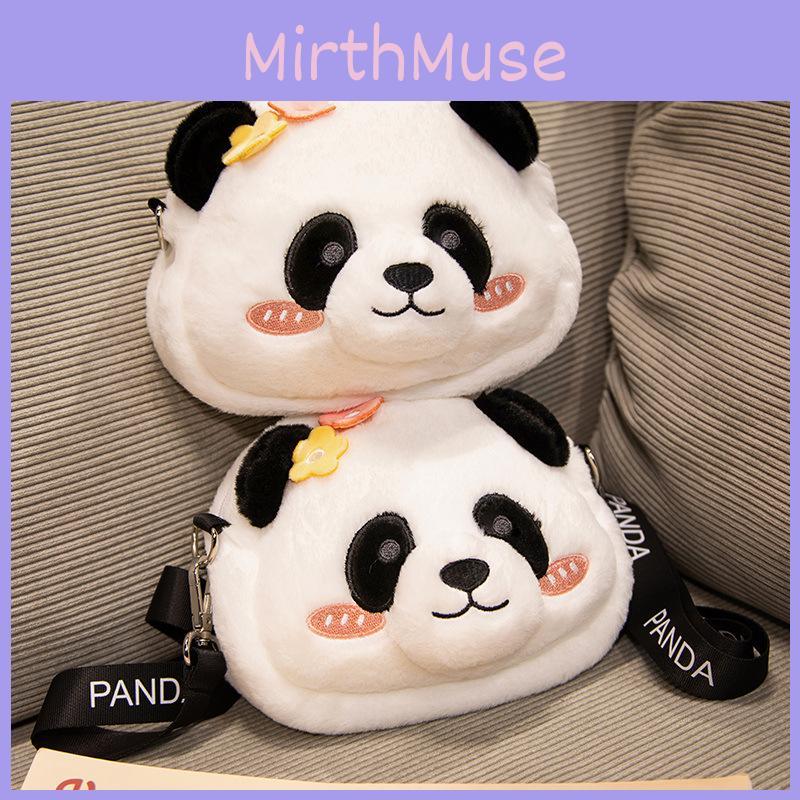 Charming Panda Stuffed Animal Mini Backpack For Girls Cute Plush Crossbody Bag