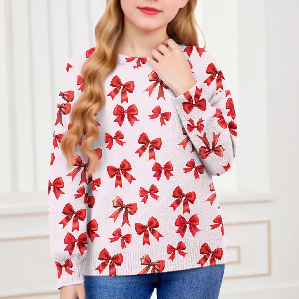 Sweatshirts For Children Boys And Girls Knit Sweater Cute Shirt Fall Crewneck Pullover Tops