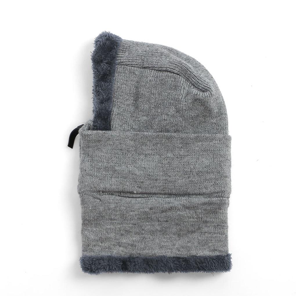 Winter cold weather gear: zip-up neck warmer, hat, hood warmer, and mask