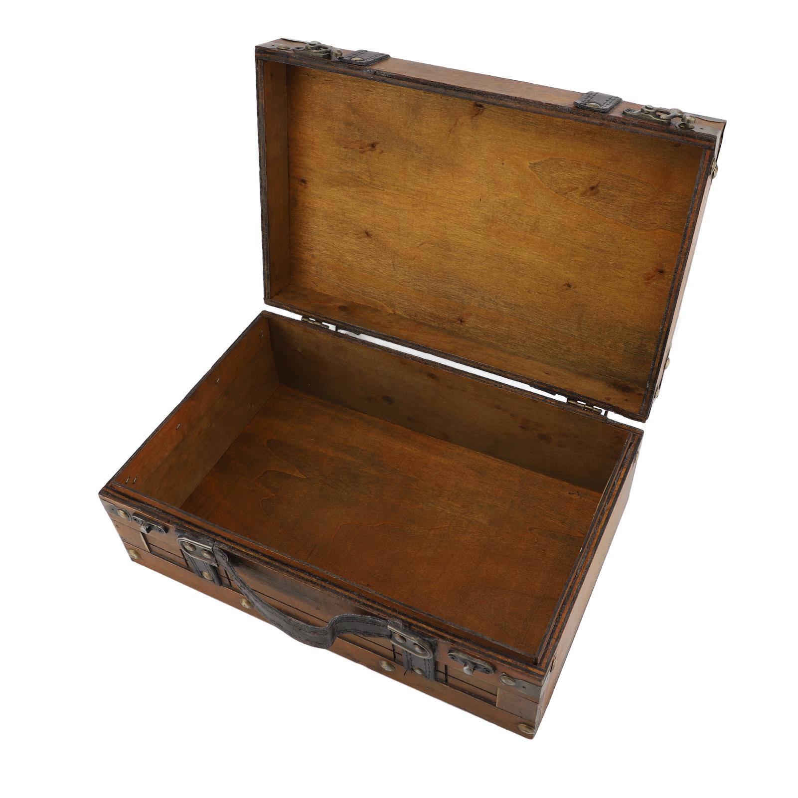 

Чемодан из синтетического дерева, винтажный декоративный ящик для хранения, старинный реквизит для стрельбы, маленький, изношенный, желтый