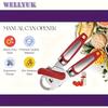 Manual Can Opener with Safety Cover and Ergonomic Red Handle - Heavy-duty and Easy To Grip Kitchen Tool, Perfect Gift for Christmas