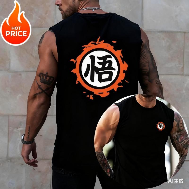 Son Goku Anime Dragon Ball Super Saiyan Gym Tee Harajuku Spring Summer Tank Top Fitness Casual Running Sports Sleeveless T-Shirt