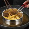 Stainless Steel Deep Fryer Basket with Handle Large Capacity Mesh Strainer for Frying Draining Steaming Rust-Resistant Kitchen Tool for Chicken Wings