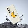 For Samsung Galaxy S24 FE Case Yellow Moon Pattern Printing Straight Edge TPU Phone Back Cover