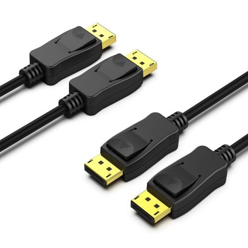 

Кабель Displayport, BENFEI [сертифицирован VESA] 2 шт., 3 м, кабель DisplayPort-DisplayPort 8K@60 Гц, 4K240 Гц, 2K DP-DP, кабель «папа-папа», позолоченный шнур, S