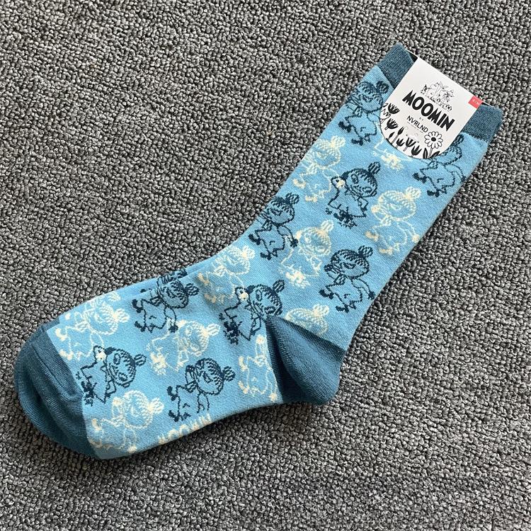 Mid-Calf Cartoon Cotton Socks — All-Season Style