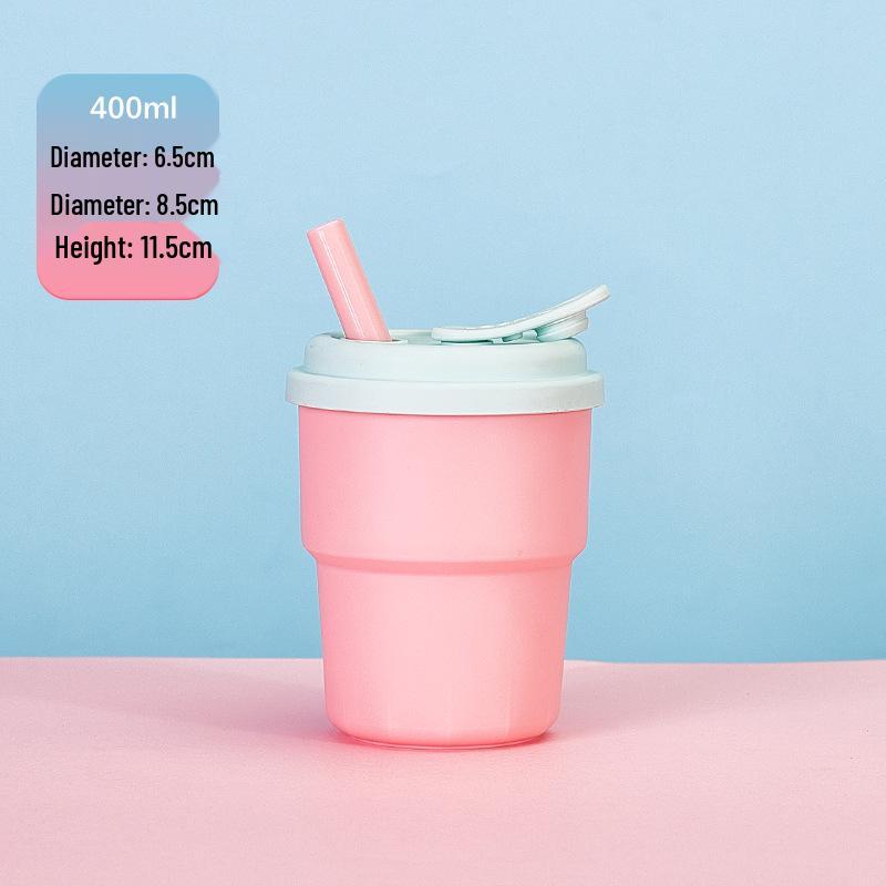 Korean Style Silicone Straw Cup: Drop & Heat Resistant Baby Training Cup