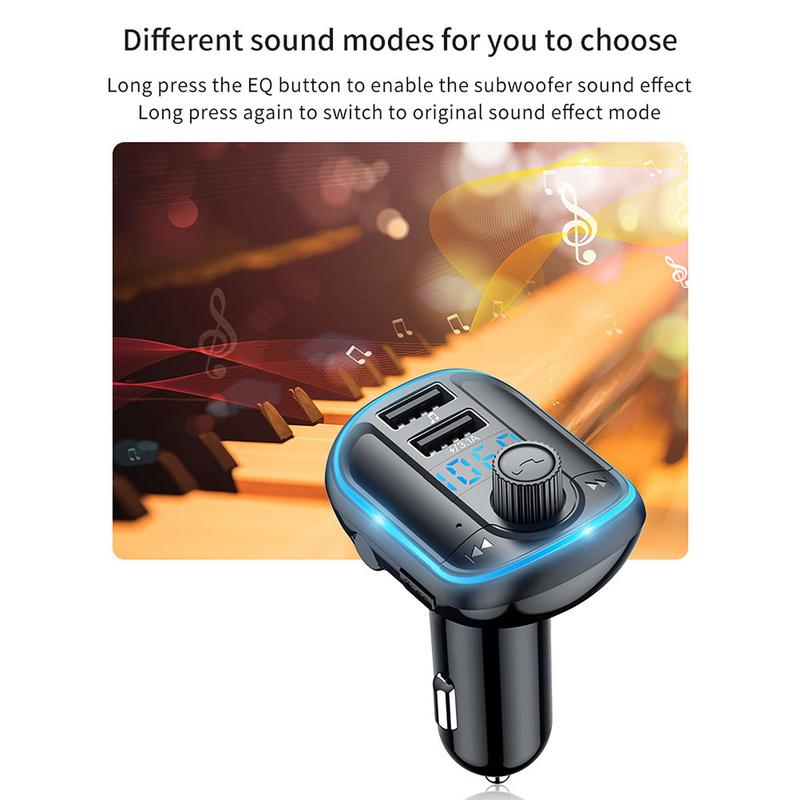 Car Radio Wireless Fm Transmitter Radio Receiver USB Car Adapter Connectivity For All Smartphones High-Fidelity Audio Players