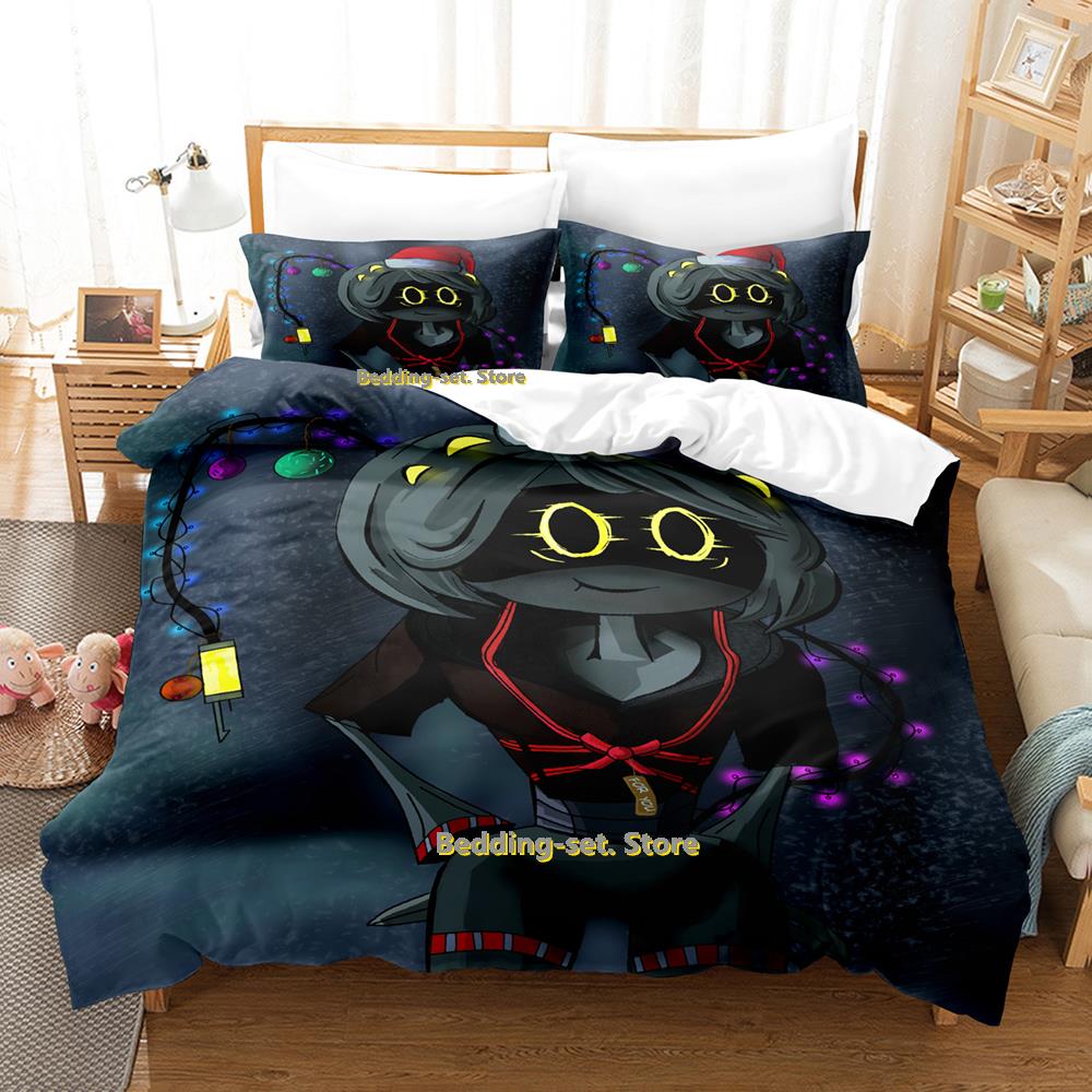 Comforter Murder Drones Bedding Set Cartoon Anime Three-Piece Set Adult Kid Bedroom Three-Piece Suits 3D Kawaii Queen Size Bed Sheets