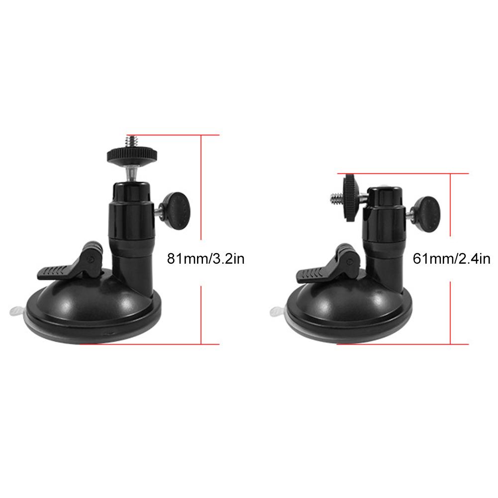 HD-004a B Halterung Silber Schwarz Aluminiumlegierung Fahrzeughalterung Vakuumsauger Starker Saugständer(Schwarz )