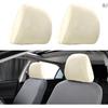 Pack-2 Car Headrest Covers, Soft Dust-Proof Protector 2 PCS  Beige #Thick Model