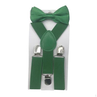 Kids Bow Tie Pants Suspenders with Clips Durable Fashion Adjustable Children Brace Cosplay