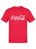 Coca-Cola Offiziell Lizenziertes Klassisches Logo Abgenutztes Design Herren T-Shirt