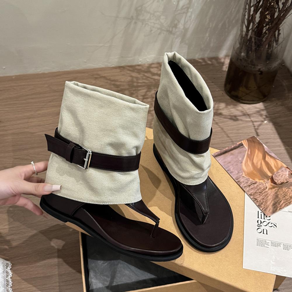 

Ретро Стиль 2025 Лето Женские Нового Дизайна Модные Крутые Ботинки Повседневные Шлепанцы с Пряжкой на Ремне Универсальные Короткие Ботинки на Танкетке 39 хаки