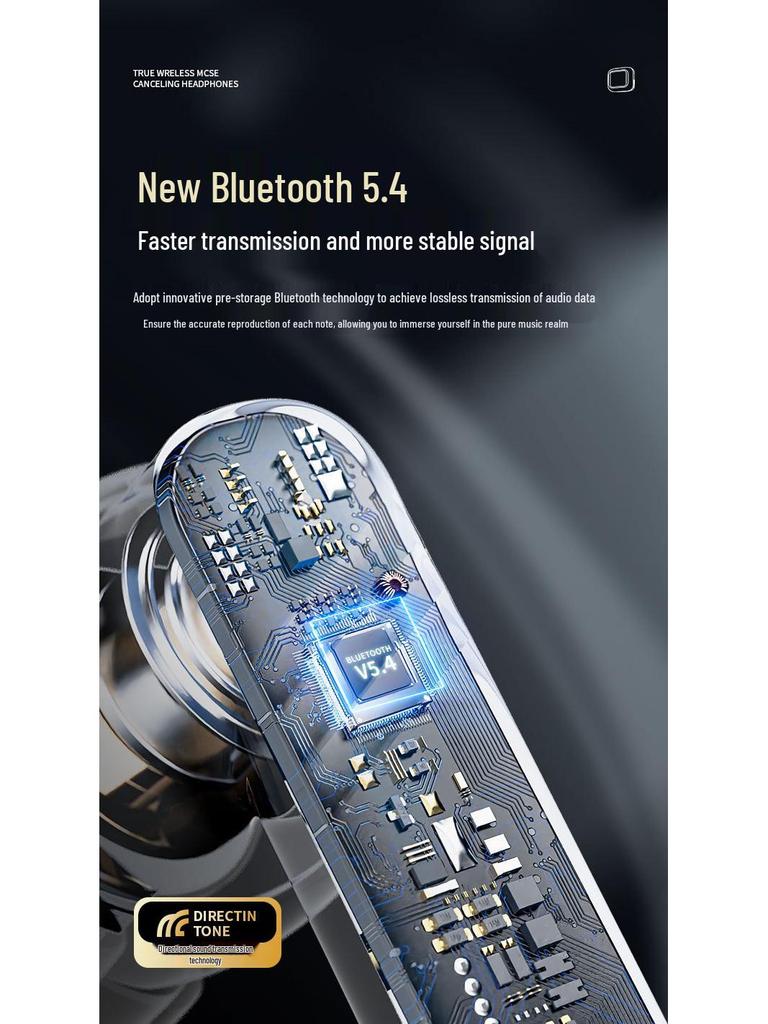 Dual Noise Cancelling Bluetooth In-Ear Headphones with ANC/ENC & Touch Controls