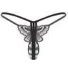 Womens Beads Massage Hollow Out Thong Lingerie Underwear