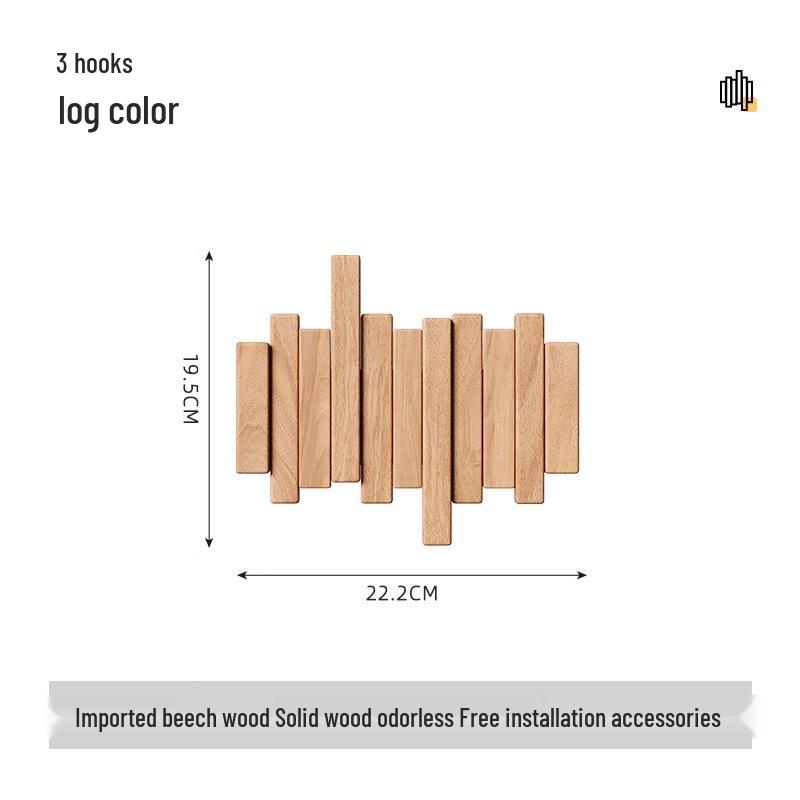 Настенная вешалка из массива дерева для шляп, сумок и пальто