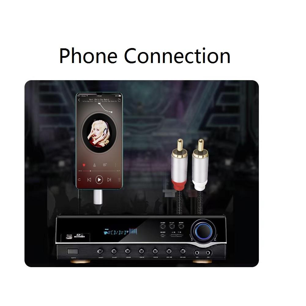 3 Meters Dual RCA To 8-Pin Connector Aux Audio Stereo Y Splitter Cable Adapter