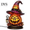 Indoor Outdoor Atmosphere Light Gothic Witch Hat Night Light, Warm Glow Acrylic Halloween Decorative Lamp, Vintage Creative Props Spooky Home