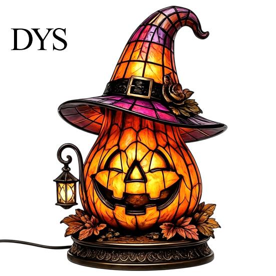 Indoor Outdoor Atmosphere Light Gothic Witch Hat Night Light, Warm Glow Acrylic Halloween Decorative Lamp, Vintage Creative Props Spooky Home