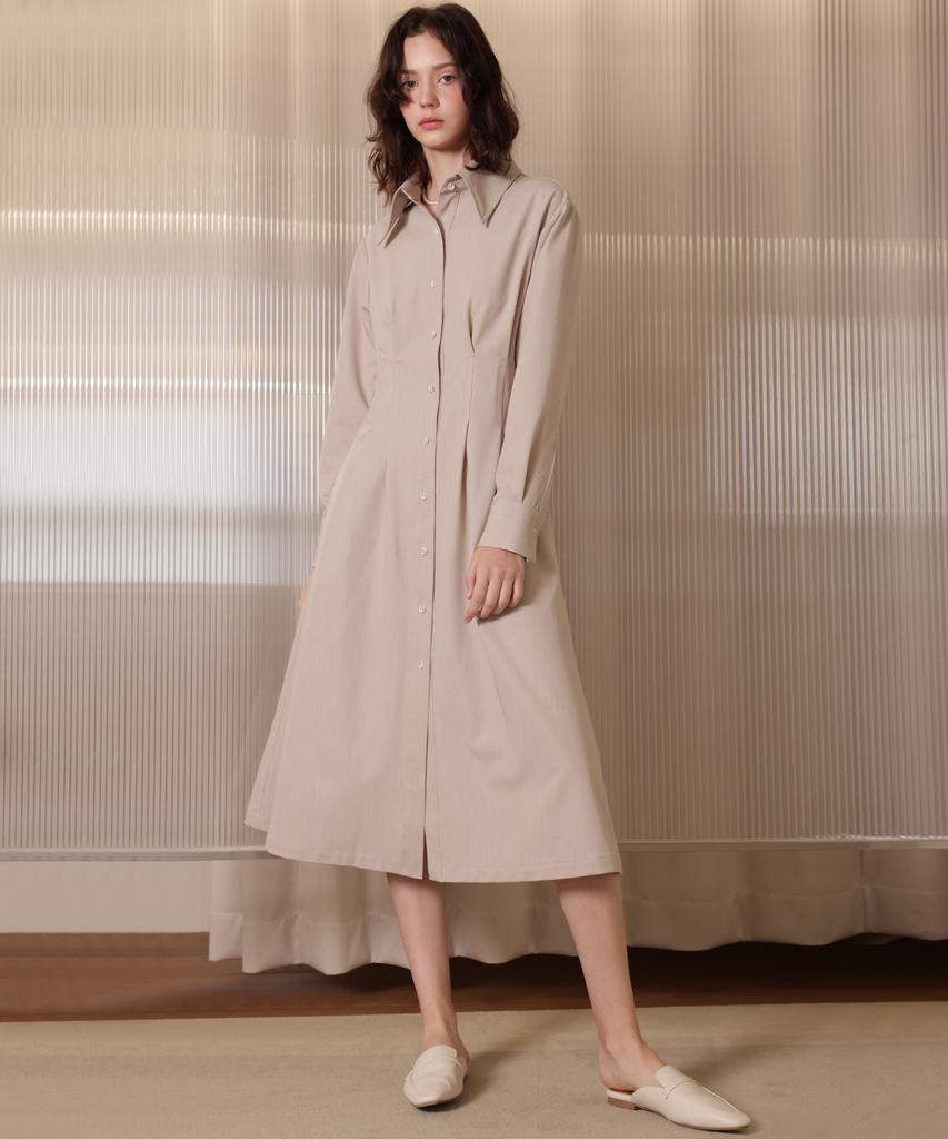 Leobeucham [Kate Belt Dress_Beige] Kate Belt Dress_ Beige
